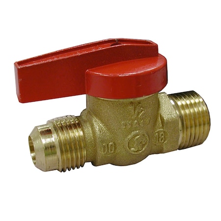 Jones Stephens 1/2in. Flare x 1/2in. MIP Gas Ball Valve B68001